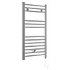 E-Diamond Electric Only Heated Towel Rail - W400mm x H720mm - Chrome - Straight profile small image view 1 