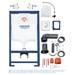 Grohe Rapid SL 1.13m Low Noise 3 in 1 Set Support Frame for Wall Hung WC - 38721001 profile small image view 4 