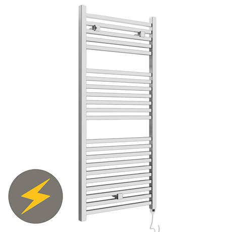 E-Cube Electric Only Heated Towel Rail - W500mm x H1110mm - Chrome