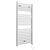 E-Cube Electric Only Heated Towel Rail - W500mm x H1110mm - Chrome profile small image view 1 