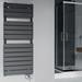 E-Milan Electric Only Heated Towel Rail w. Digital Thermostat - W500mm x H1213mm - Anthracite profile small image view 5 
