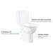 Grohe Bau Rimless Close Coupled Toilet with Soft Close Seat (Side Inlet) profile small image view 4 