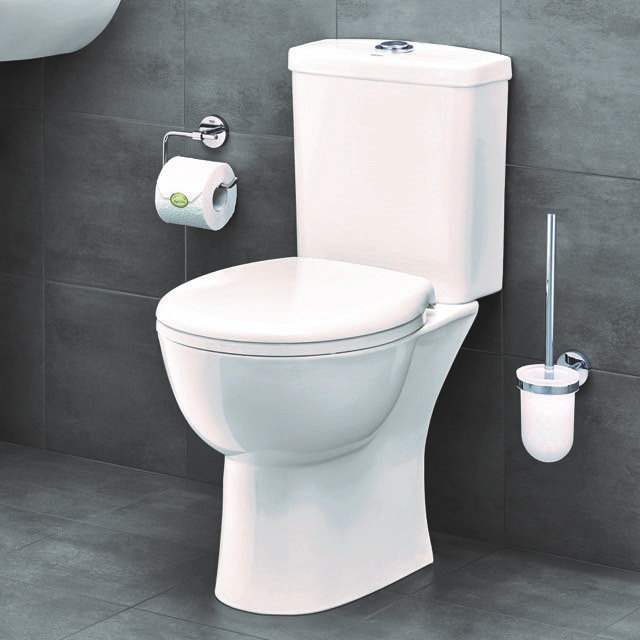 Grohe Bau Rimless Close Coupled Toilet with Soft Close Seat (Side Inlet)
