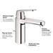 Grohe Euro Ceramic 600mm Complete Basin Package (Cosmo Smart Tap + Waste Included) profile small image view 2 