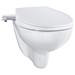 Grohe Bau 2-in-1 Manual Bidet Seat & Rimless Wall Hung Toilet profile small image view 2 