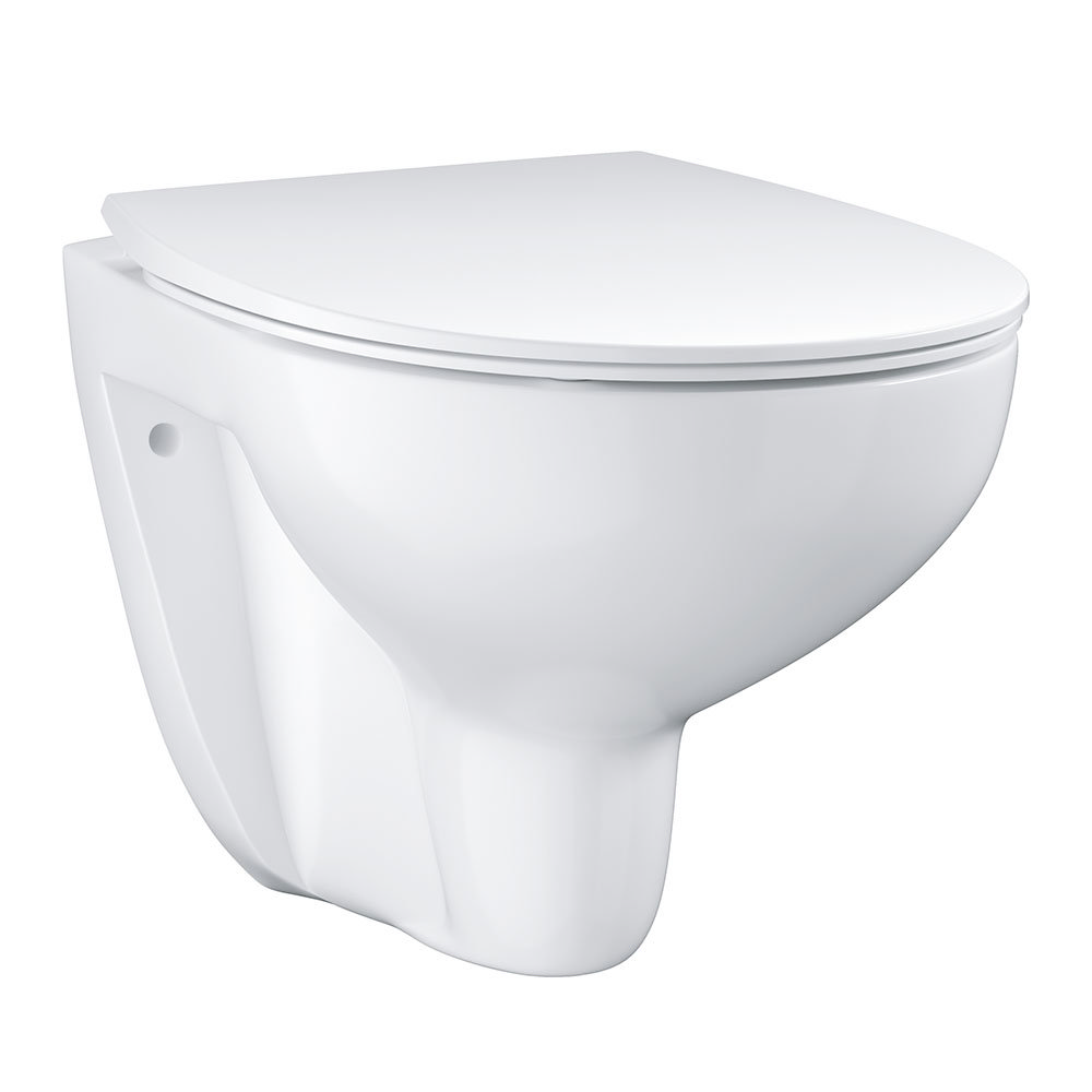 Grohe Bau Rimless Wall Hung Toilet with Slim Soft Close Seat - 39899000