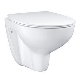 Grohe Bau Rimless Wall Hung Toilet with Slim Soft Close Seat - 39899000