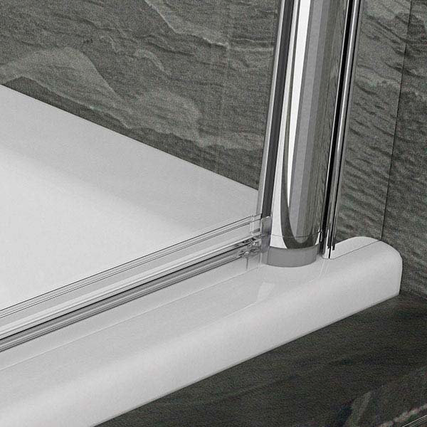 KUDOS Inspire 8mm Single Panel Bath Screen with Towel Rail