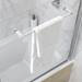 KUDOS Inspire 6mm Single Panel Bath Screen with Towel Rail profile small image view 3 