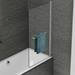 KUDOS Inspire 6mm Single Panel Bath Screen with Towel Rail profile small image view 5 