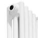 Keswick 600 x 423mm Cast Iron Style Traditional 3 Column White Radiator profile small image view 2 