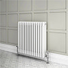 Keswick 600 x 643mm Cast Iron Style Traditional 3 Column White Radiator profile small image view 1 