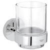 Grohe Essentials Glass Tumbler with Holder - 40447001 profile small image view 1 