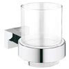 Grohe Essentials Cube Glass Tumbler with Holder - 40755001 profile small image view 1 