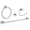 Grohe Essentials 4-Piece Bathroom Accessories Set - 40823001 profile small image view 1 