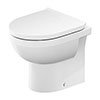 Duravit No.1 Rimless Back to Wall Toilet Pan + Soft-Close Seat profile small image view 1 