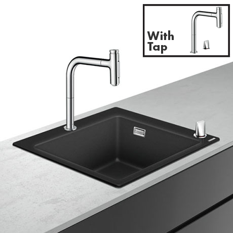 hansgrohe C51-F450-06 1.0 Bowl Kitchen Sink & Tap Bundle - 43217000