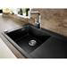 hansgrohe S5110-F450 1.0 Bowl Built-in Kitchen Sink with Drainer - Graphite Black - 43330170 profile small image view 2 