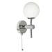 Searchlight Global Chrome Wall Light with Opal Glass Shade - 4337-1-LED profile small image view 3 