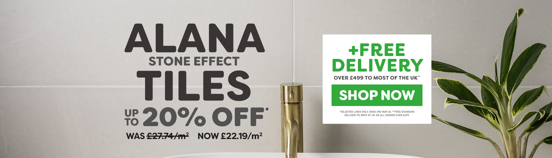 Homepage Carousel 2 - Alana Stone Effect Tile Sale