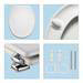 Bemis Memphis Toilet Seat with Adjustable Chrome Hinges - 4402CPT000 profile small image view 3 
