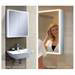 HIB Qubic 50 LED Aluminium Mirror Cabinet - 46400 profile small image view 2 