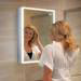 HIB Qubic 60 LED Aluminium Mirror Cabinet - 46500 profile small image view 3 