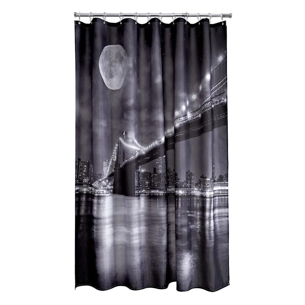 Aqualona Brooklyn Bridge Polyester Shower Curtain - W1800 x H1800mm - 46449
