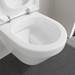 Villeroy and Boch Architectura DirectFlush Rimless Wall Hung Toilet + Soft Close Seat - 4687HR01 profile small image view 2 