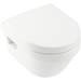 Villeroy and Boch Architectura DirectFlush Rimless Wall Hung Toilet + Soft Close Seat - 4687HR01 profile small image view 6 