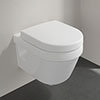 Villeroy and Boch Architectura DirectFlush Rimless Wall Hung Toilet + Soft Close Seat - 4687HR01 profile small image view 1 