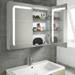 HIB Stratus 60 LED Demisting Aluminium Mirror Cabinet - 46900 profile small image view 2 
