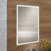 HIB Vanquish 50 Recessed LED Aluminium Mirror Cabinet - 47600 profile small image view 2 