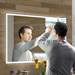 HIB Vanquish 120 Recessed LED Aluminium Mirror Cabinet - 47900 profile small image view 2 