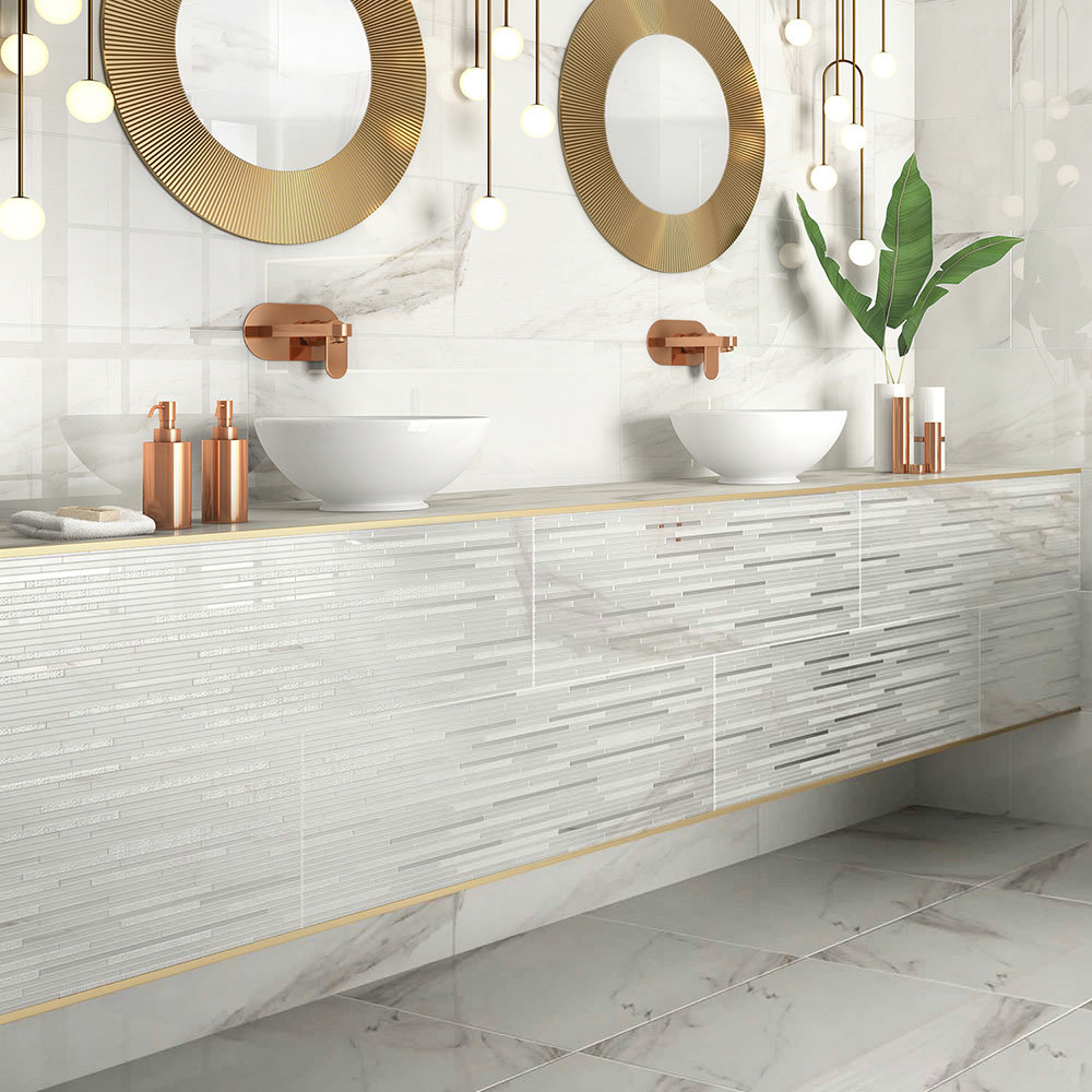 Glittered Luxury Marble Effect Wall Tiles - Julien Macdonald