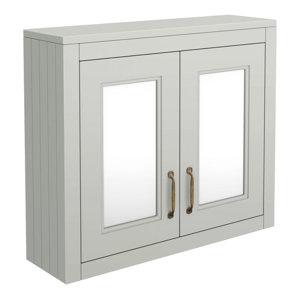 Chatsworth Grey 2-Door Mirror Cabinet - 690 x 593mm