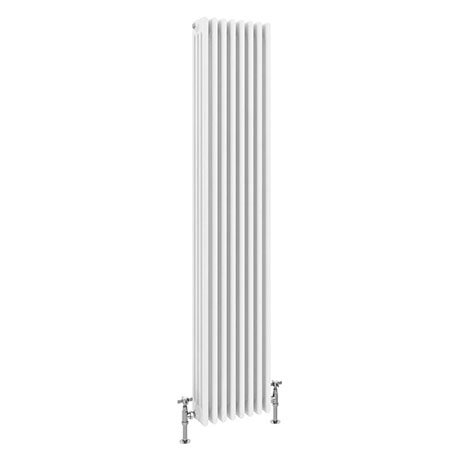 Keswick 1800 X 372mm Cast Iron Style Traditional 4 Column White Radiator At Victorian Plumbing Uk