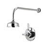 Aqualisa - Aquatique Thermo Concealed Thermostatic Valve with 5" Drencher Head & Arm - Chrome - 500.00.01-550.01 profile small image view 1 