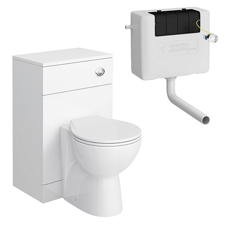 Alaska 500 x 300mm Toilet Unit incl. Cistern, Pan + Soft Close Seat
