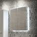 HIB Ether 60 LED Illuminated Aluminium Mirror Cabinet - 50600 profile small image view 2 