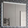 HIB Ether 80 LED Illuminated Aluminium Mirror Cabinet - 50700 profile small image view 1 