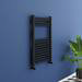 Toreno Black W500 x H800mm Heated Towel Rail profile small image view 2 