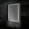 HIB Vapor 50 LED Illuminated Aluminium Mirror Cabinet - 51400 profile small image view 1 