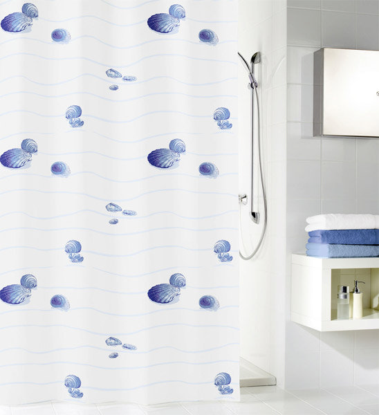 Kleine Wolke Miami Polyester Shower Curtain W1800 x H2000 Blue