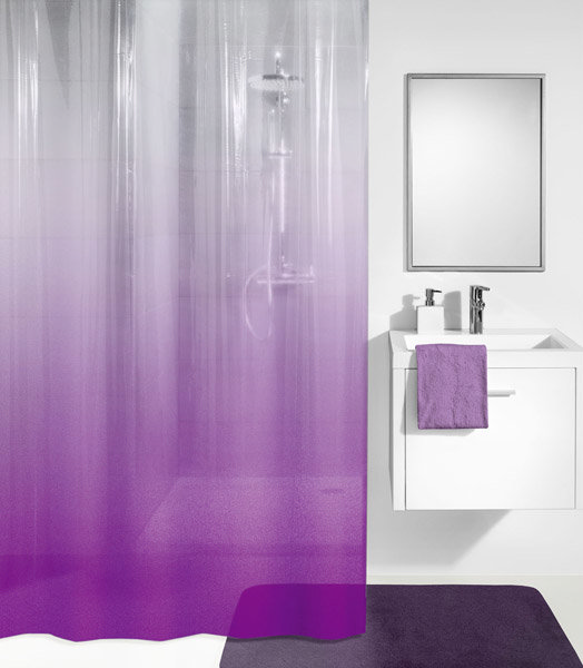 Kleine Wolke Shadow PEVA Shower Curtain W1800 x H2000 Cyclam