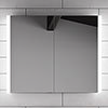HIB Paragon 80 LED Illuminated Aluminium Mirror Cabinet - 52000 profile small image view 1 