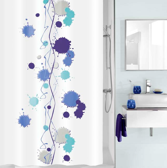 Kleine Wolke Klexx Blue Polyester Shower Curtain (w 1800mm x h 2000mm)