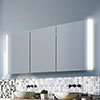 HIB Paragon 120 LED Illuminated Aluminium Mirror Cabinet - 52100 profile small image view 1 