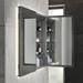 HIB Atrium 60 Semi-Recessed LED Aluminium Mirror Cabinet - 53100 profile small image view 2 