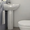 VitrA - S50 Round Corner Basin and Pedestal - 1 Tap Hole profile small image view 1 